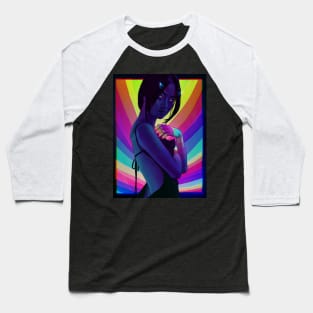 Rainbow Girl Baseball T-Shirt